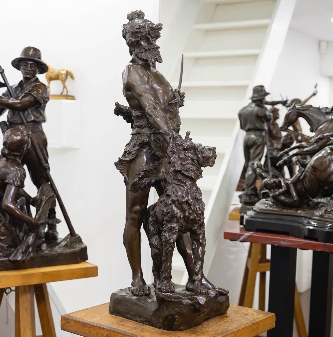 Sculpture - Le Chasseur Gaulois , Marcel Debut (1865-1933) - Bronze-photo-5