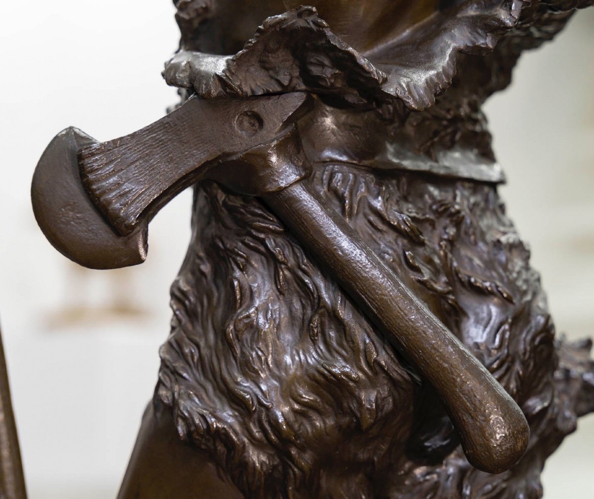 Sculpture - Le Chasseur Gaulois , Marcel Debut (1865-1933) - Bronze-photo-7