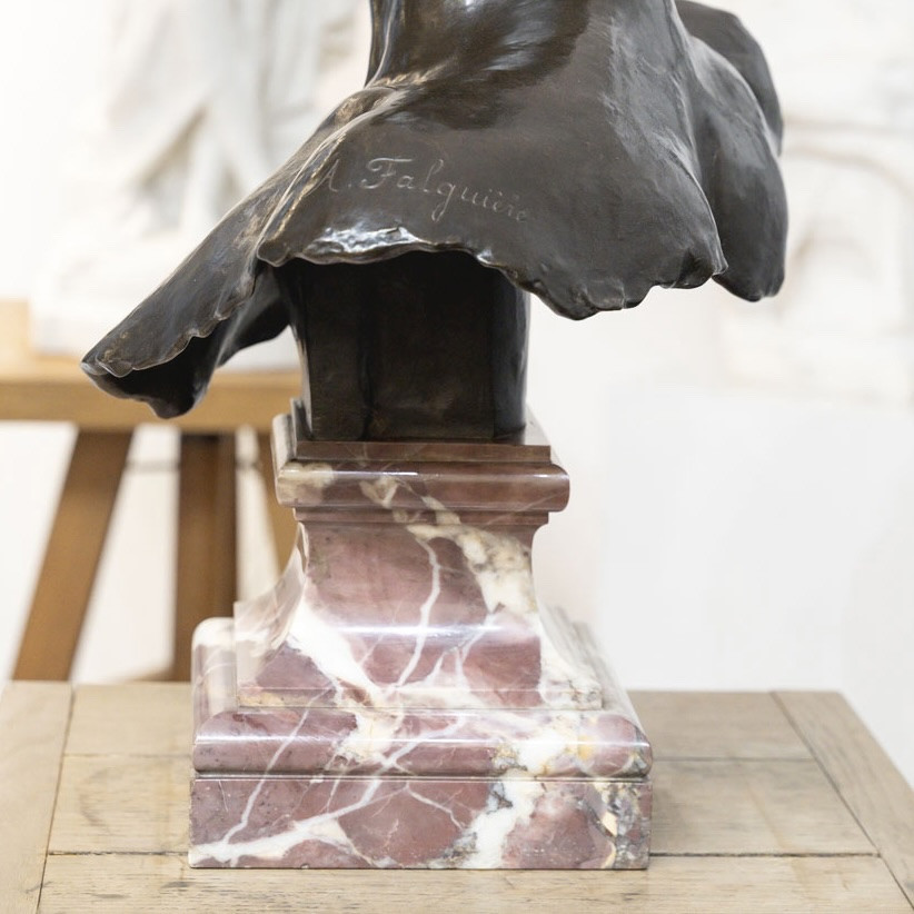 Sculpture - Bust , Diana The Huntress By Alexandre Falguière (1831-1900) - Bronze-photo-5