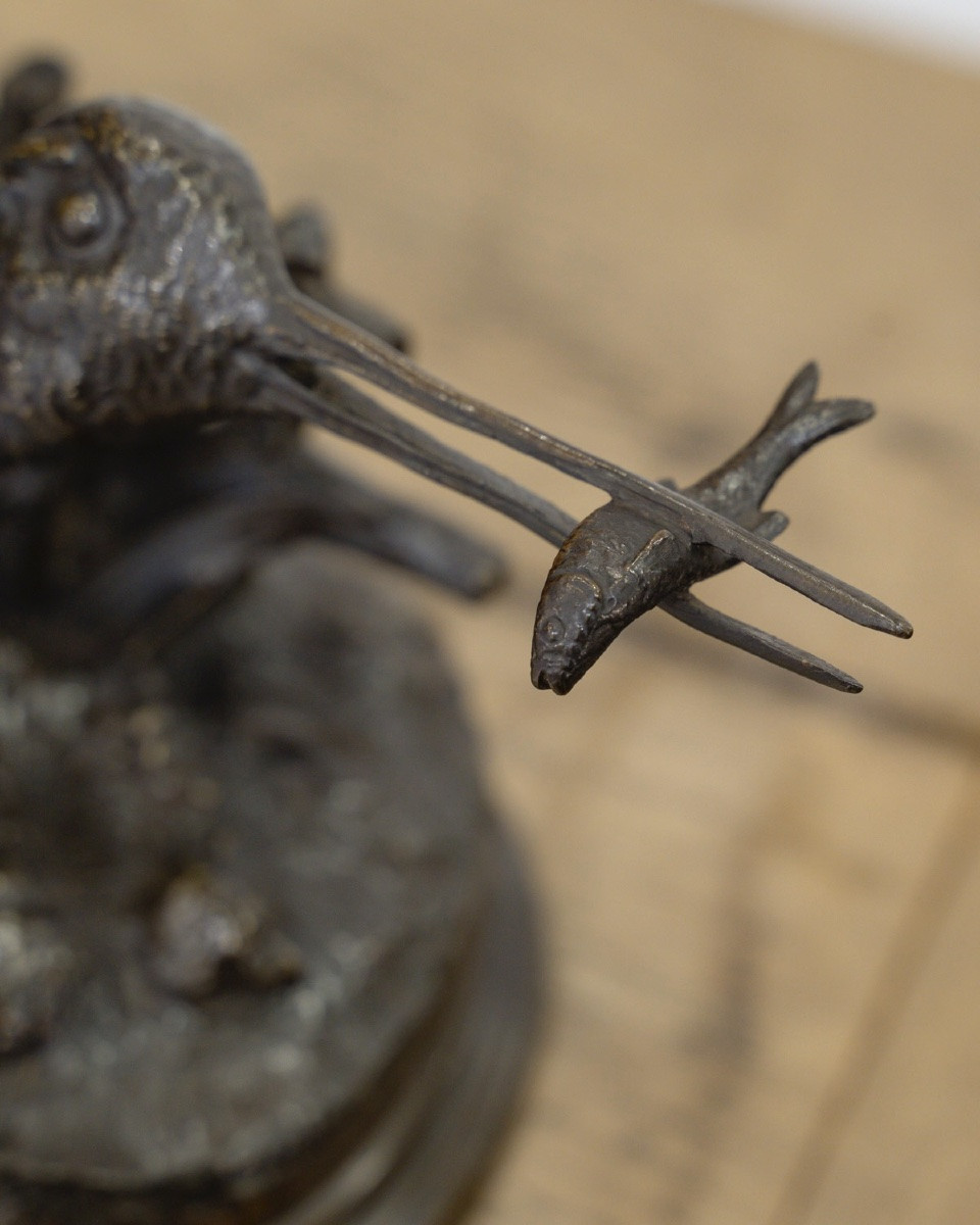 Sculpture - Bécasse À L’ Envol , Jules Moigniez (1835-1894) - Bronze-photo-3