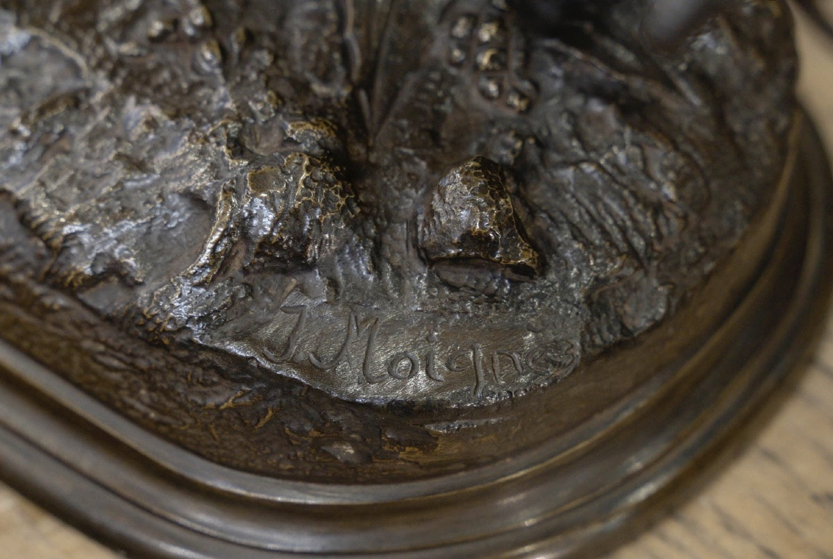 Sculpture - Bécasse À L’ Envol , Jules Moigniez (1835-1894) - Bronze-photo-6