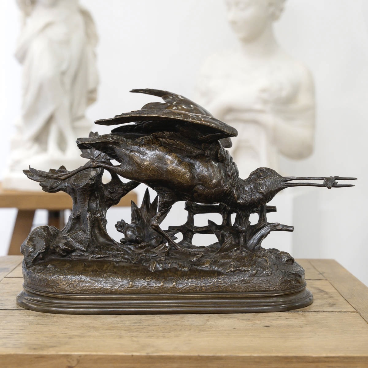 Sculpture - Bécasse À L’ Envol , Jules Moigniez (1835-1894) - Bronze