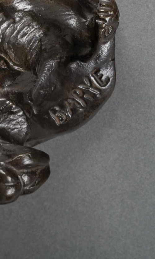 Sculpture - Reclining Bear , Antoine-louis Barye (1795-1875) - Bronze -photo-1