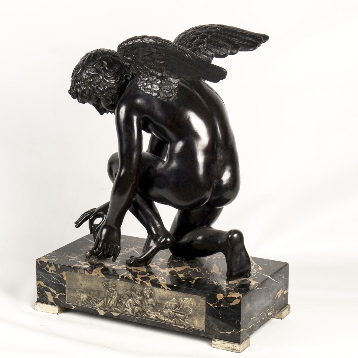 Sculpture - L' Amour Saisissant Un Papillon , Antoine Denis Chaudet (1763-1810) - Bronze -photo-1