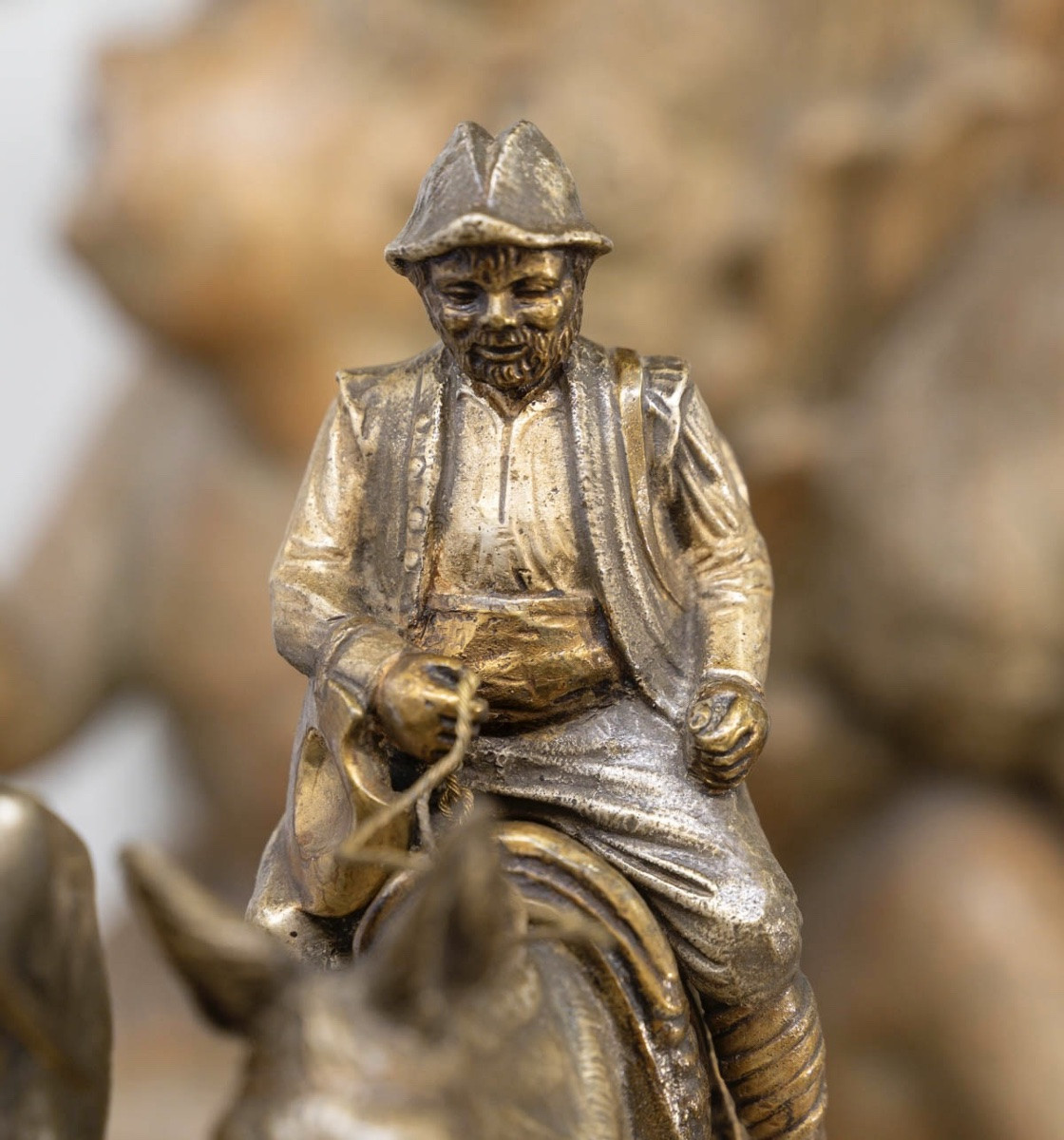 Sculpture - Don Quixote And Sancho Panza , Zumel F. Martinez De Luis (1898-1974) - Bronze-photo-3