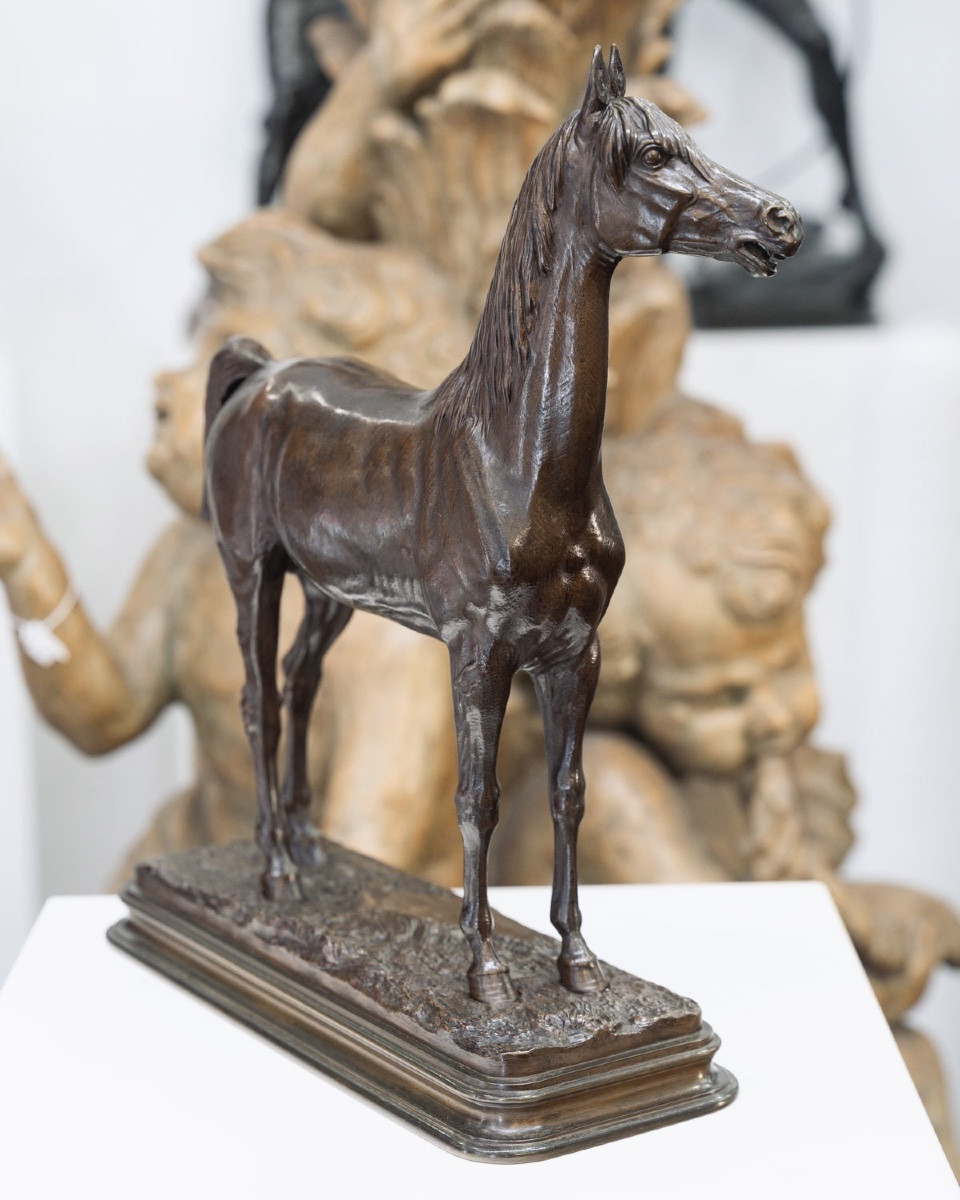 Sculpture - The Kaolin Horse , Alfred Dubucand (1828 - 1894) - Bronze-photo-2