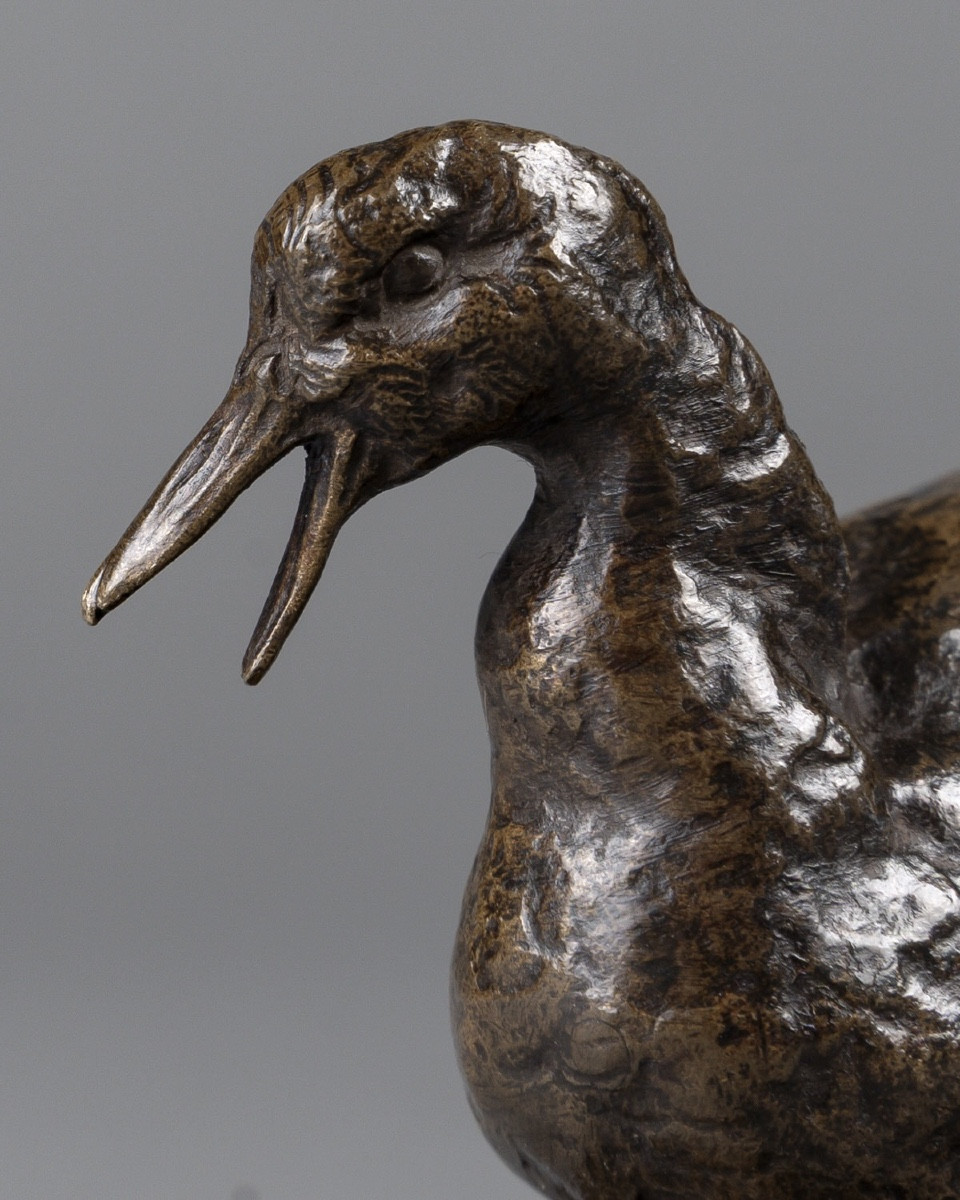 Sculpture - Le Canard , Pierre - Jules Mêne (1810-1879) - Bronze -photo-4