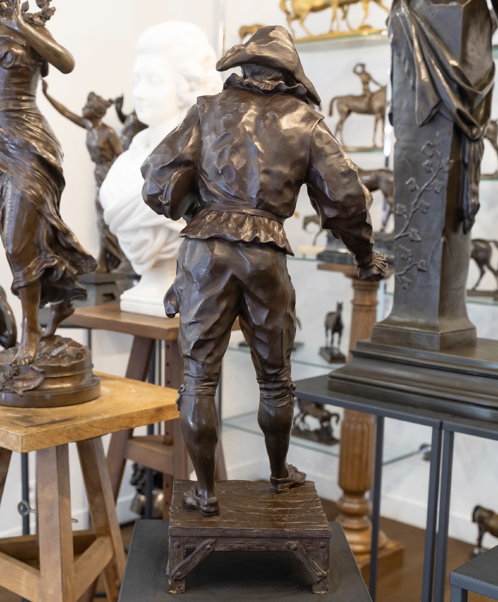 Sculpture - Arlequin , Émile Louis Picault (1833-1915) - Bronze-photo-1