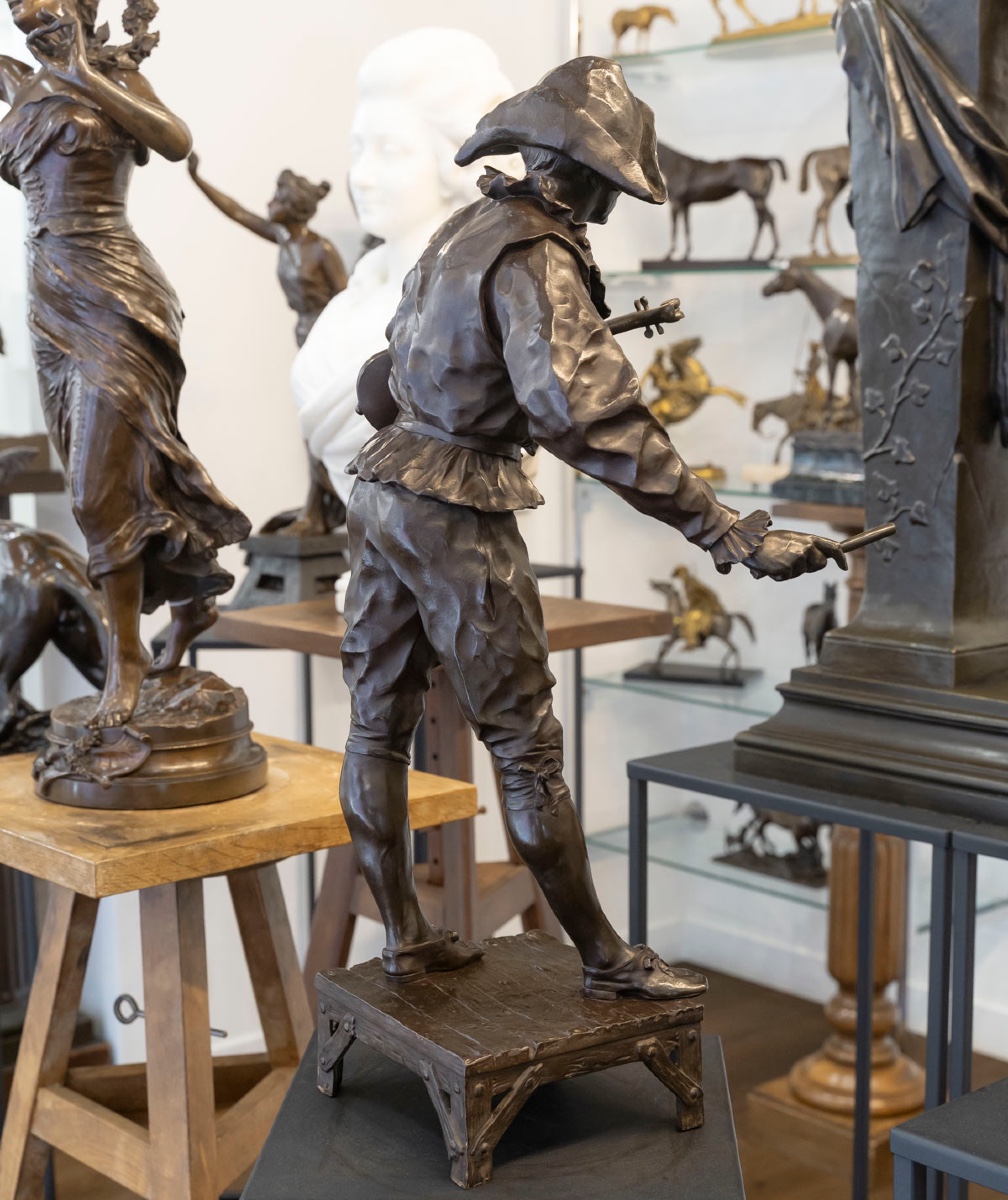 Sculpture - Arlequin , Émile Louis Picault (1833-1915) - Bronze-photo-2