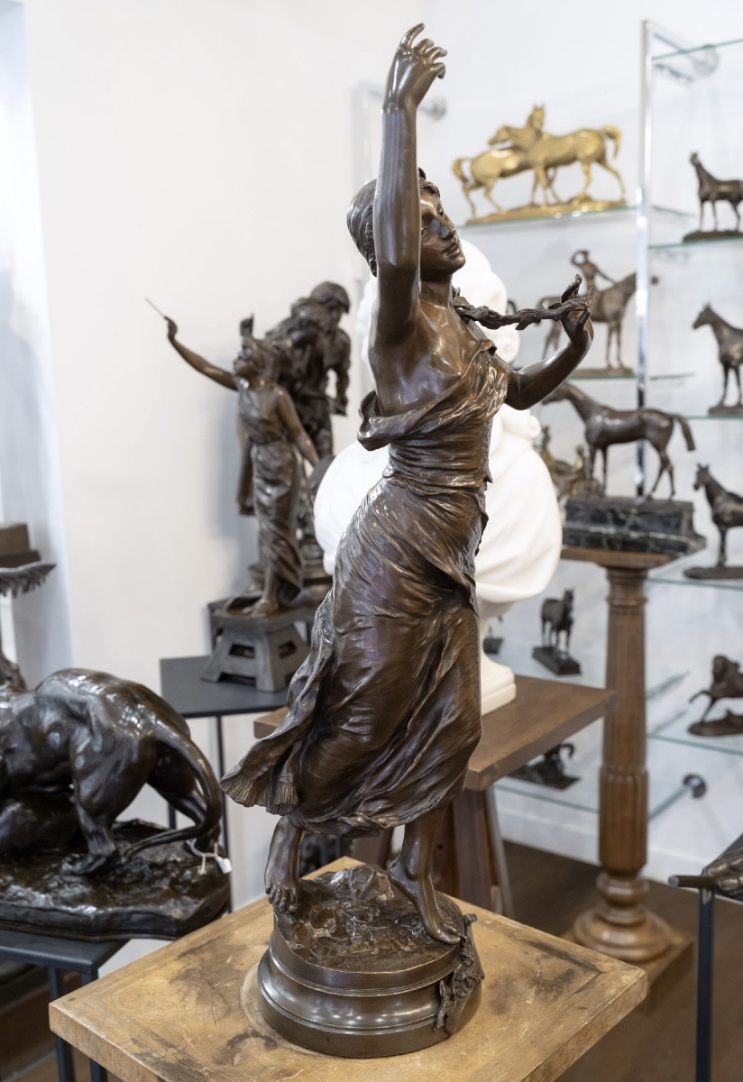 Sculpture - The Lilacs , Henri Louis Levasseur (1853-1934) - Bronze-photo-2