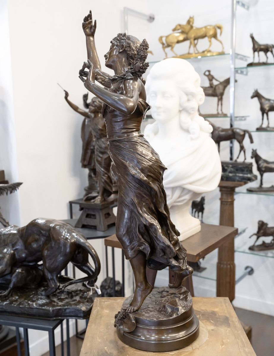 Sculpture - The Lilacs , Henri Louis Levasseur (1853-1934) - Bronze-photo-1