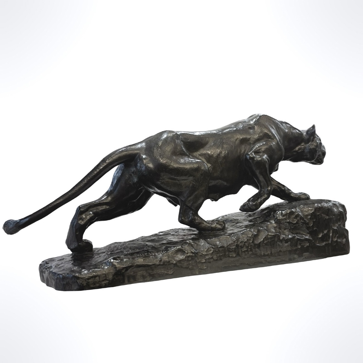 Sculpture - Lioness On The Prowl , Isidore Bonheur (1827-1901) - Bronze -photo-4
