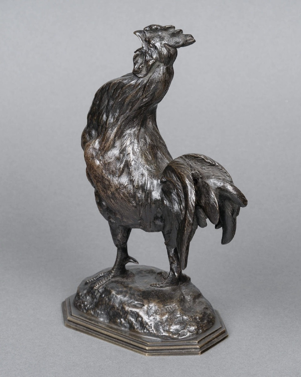 Sculpture - Le Coq , Alfred Barye (1839-1895) - Bronze-photo-2
