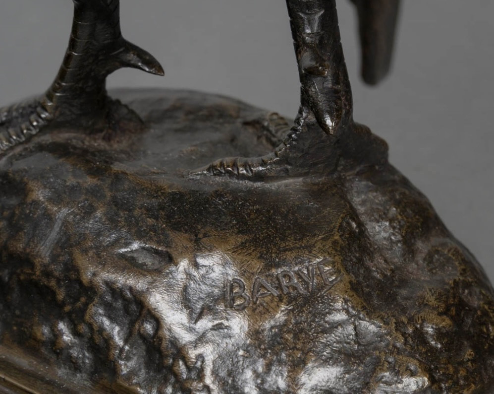 Sculpture - Le Coq , Alfred Barye (1839-1895) - Bronze-photo-3