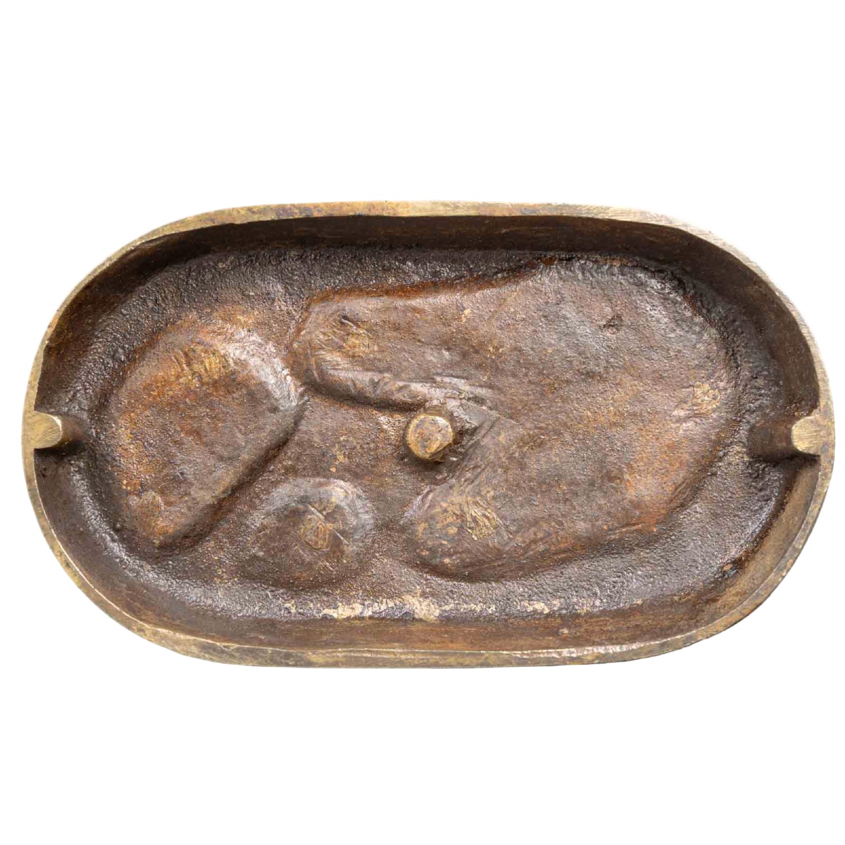 Sculpture - Chien À La Tortue , Henri Alfred Jacquemart (1824-1894) - Bronze -photo-4