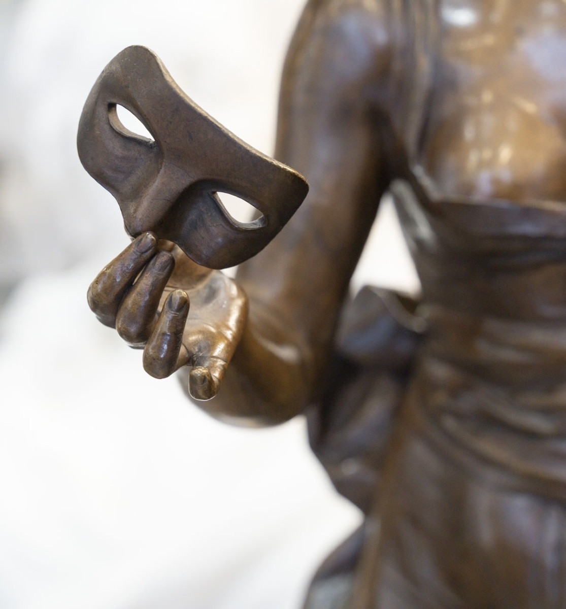 Sculpture - Colombine , Henri Emile Allouard (1844 - 1929) - Bronze-photo-4