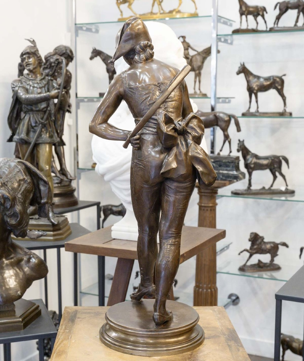 Sculpture - Colombine , Henri Emile Allouard (1844 - 1929) - Bronze-photo-1