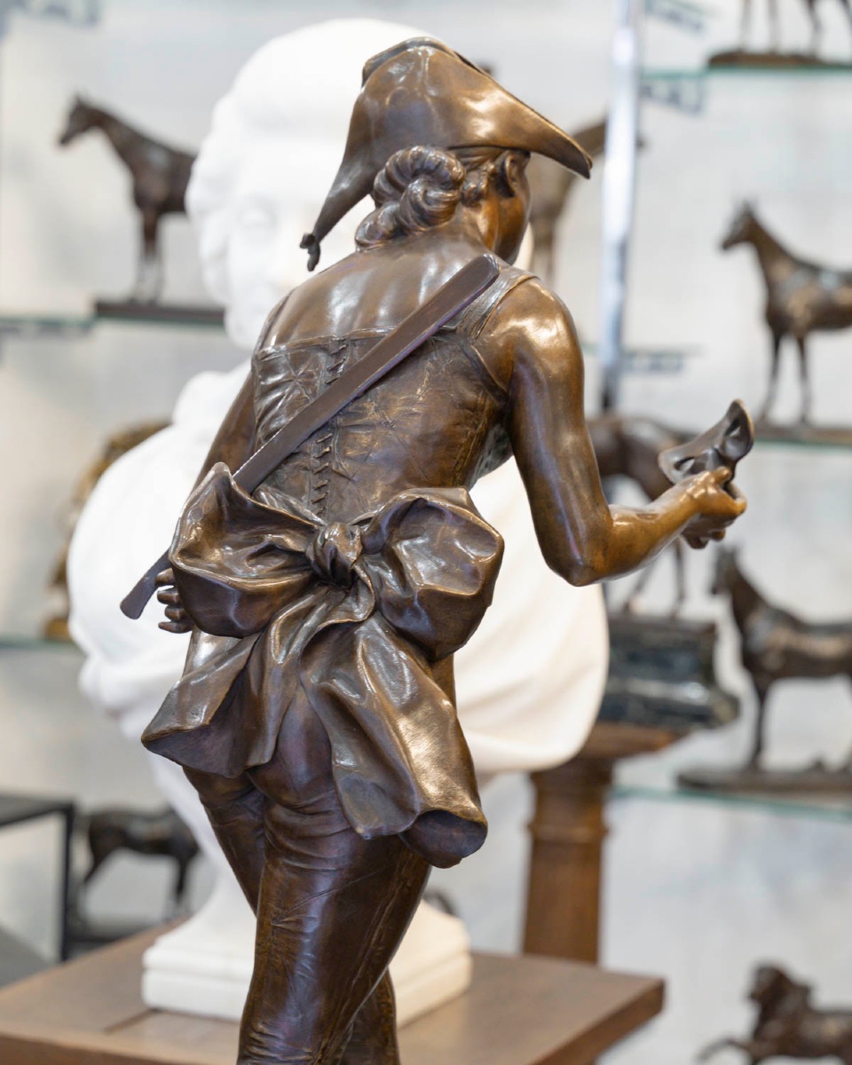 Sculpture - Colombine , Henri Emile Allouard (1844 - 1929) - Bronze-photo-4