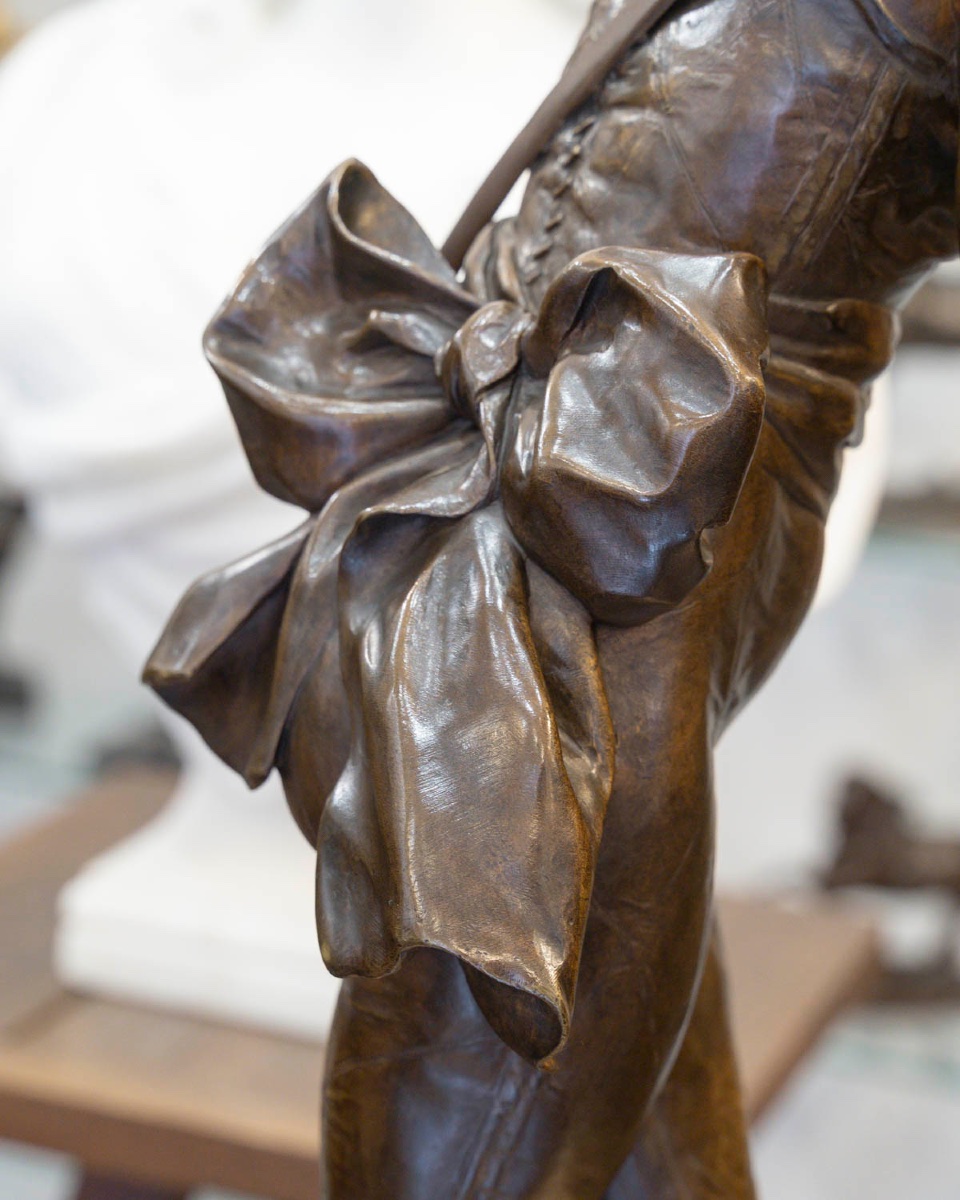 Sculpture - Colombine , Henri Emile Allouard (1844 - 1929) - Bronze-photo-5