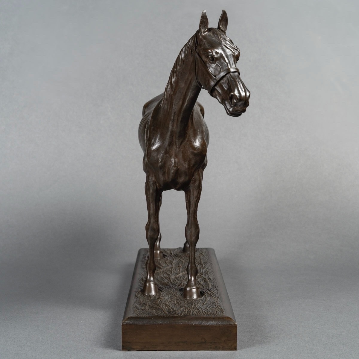 Sculpture - Cheval De Course , Henri De Vains (1851 - 1909) - Bronze-photo-3