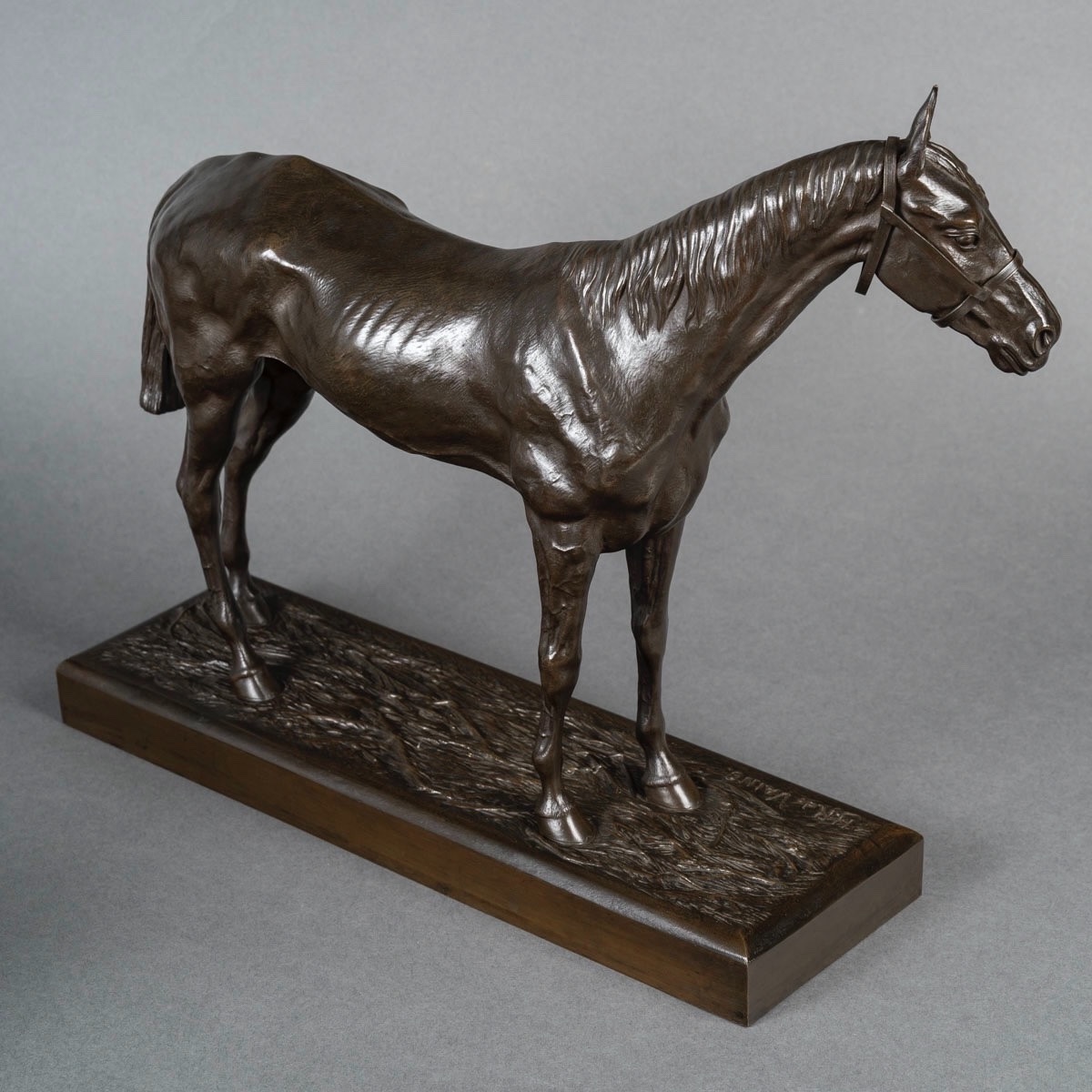 Sculpture - Cheval De Course , Henri De Vains (1851 - 1909) - Bronze-photo-4