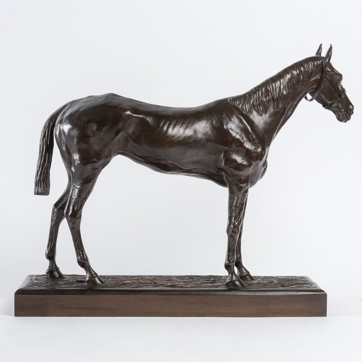 Sculpture - Cheval De Course , Henri De Vains (1851 - 1909) - Bronze-photo-1