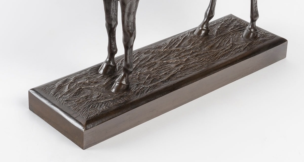 Sculpture - Cheval De Course , Henri De Vains (1851 - 1909) - Bronze-photo-3