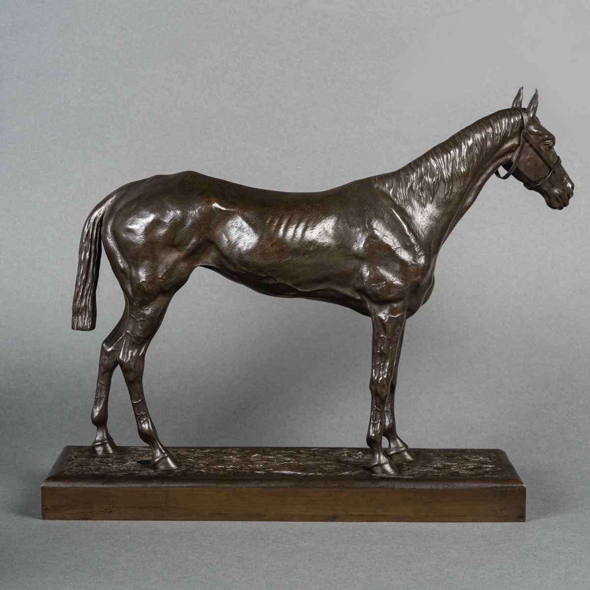 Sculpture - Cheval De Course , Henri De Vains (1851 - 1909) - Bronze-photo-1