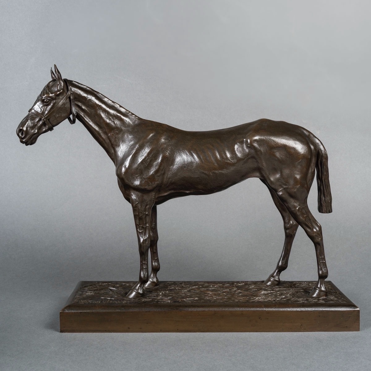 Sculpture - Cheval De Course , Henri De Vains (1851 - 1909) - Bronze