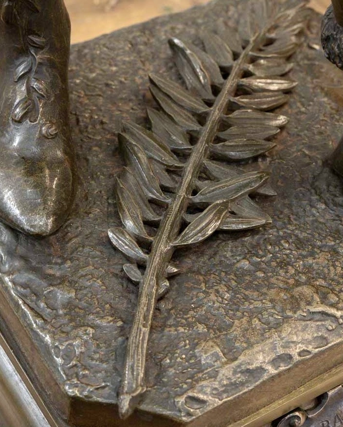 Sculpture - Le Barde , Jean-Didier Debut (1824-1893) - Bronze -photo-6
