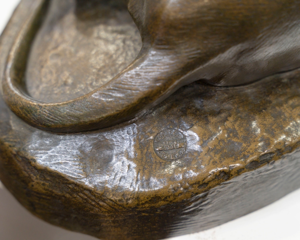 SCULPTURE - LIONNE ET LIONCEAUX , VICTOR PETER (1840-1918) - BRONZE-photo-8