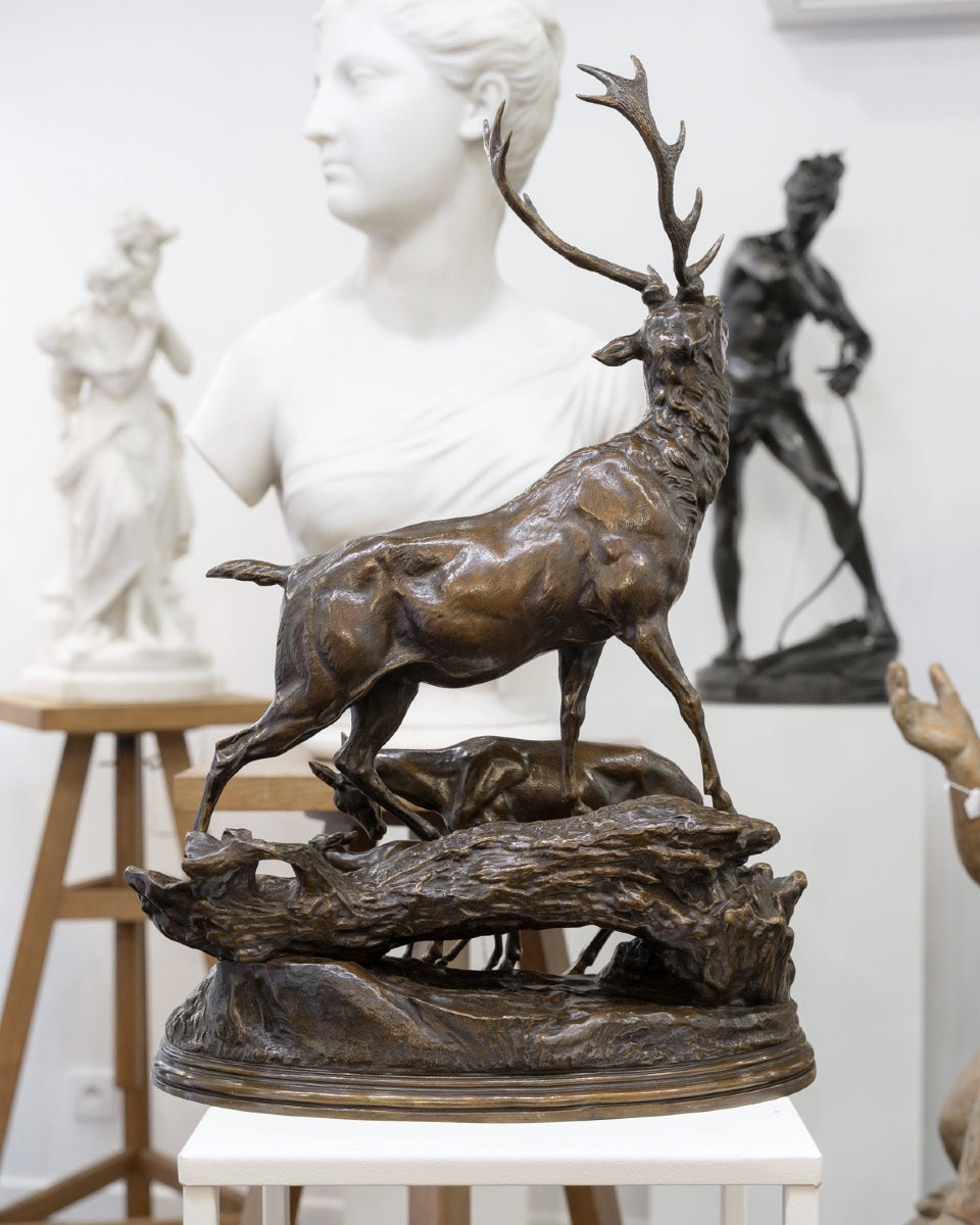 Deer Family, Hippolyte Heizler (1828-1871) & Charles Valton (1851-1918)-photo-4
