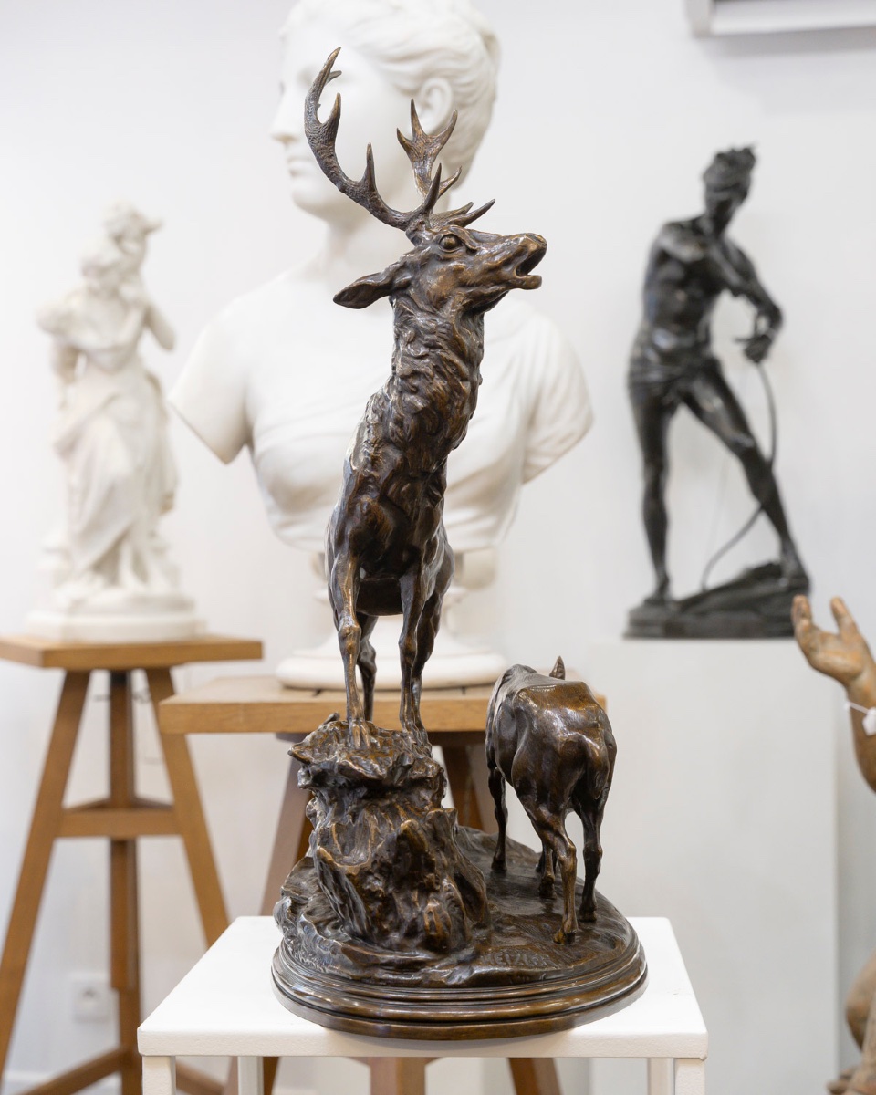 Deer Family, Hippolyte Heizler (1828-1871) & Charles Valton (1851-1918)-photo-1
