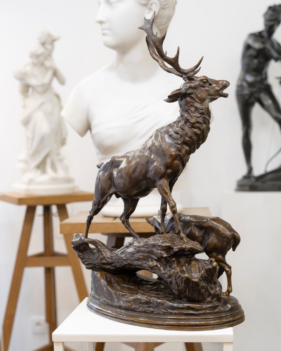 Deer Family, Hippolyte Heizler (1828-1871) & Charles Valton (1851-1918)-photo-2