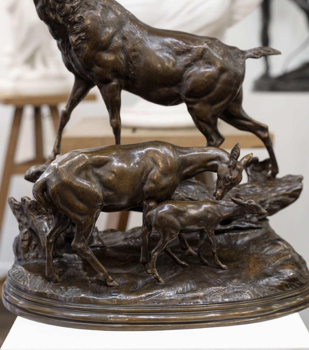 Deer Family, Hippolyte Heizler (1828-1871) & Charles Valton (1851-1918)-photo-6