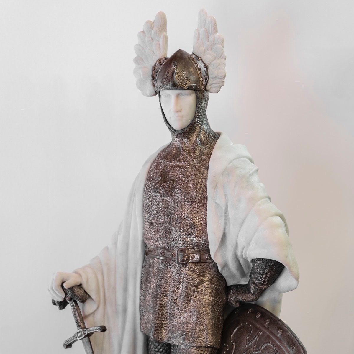 SCULPTURE - LOHENGRIN , CHEVALIER DU GRAAL PAR PAUL PHILIPPE (1870-1930) -photo-2