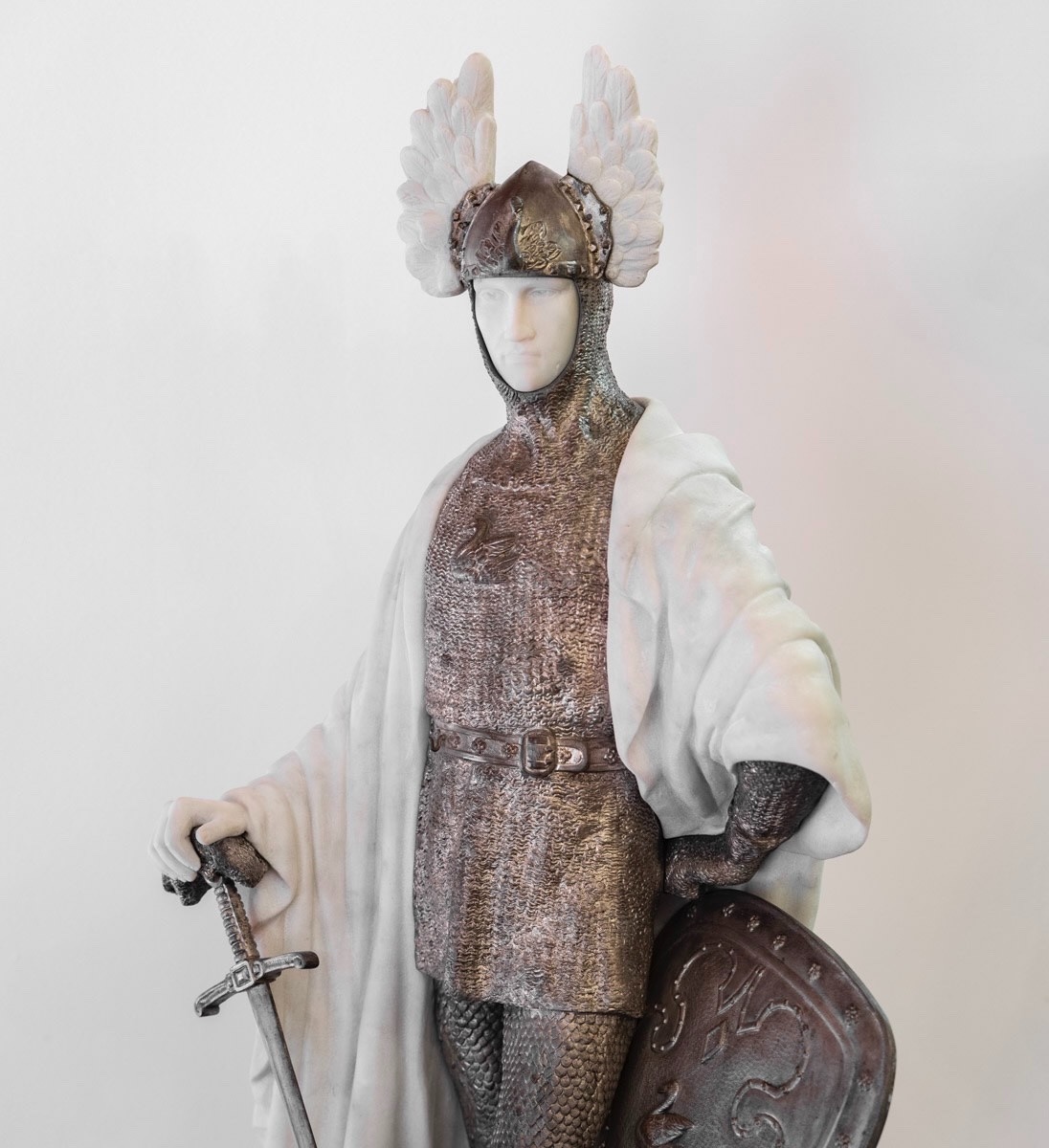 SCULPTURE - LOHENGRIN , CHEVALIER DU GRAAL PAR PAUL PHILIPPE (1870-1930) -photo-3