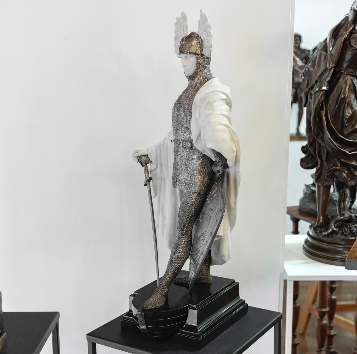 SCULPTURE - LOHENGRIN , CHEVALIER DU GRAAL PAR PAUL PHILIPPE (1870-1930) -photo-1
