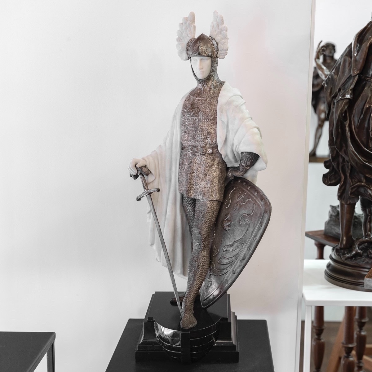SCULPTURE - LOHENGRIN , CHEVALIER DU GRAAL PAR PAUL PHILIPPE (1870-1930) 