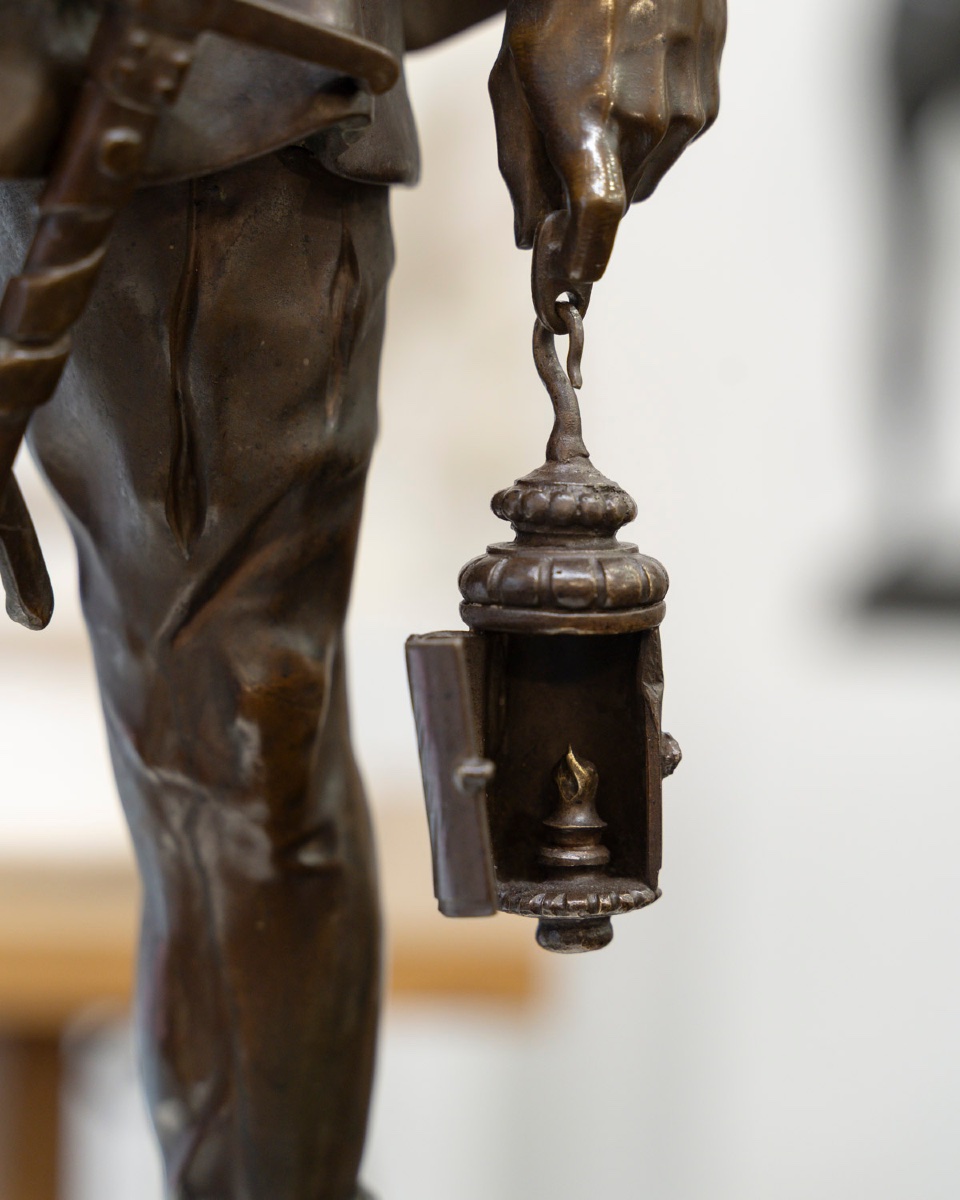Sculpture - A 14th Century Scholar , Emile Louis Picault (1833–1922) - Bronze-photo-2