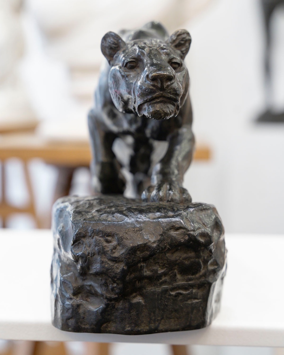 Sculpture - Lioness On The Hunt , Isidore Bonheur (1827–1901) - Bronze-photo-4
