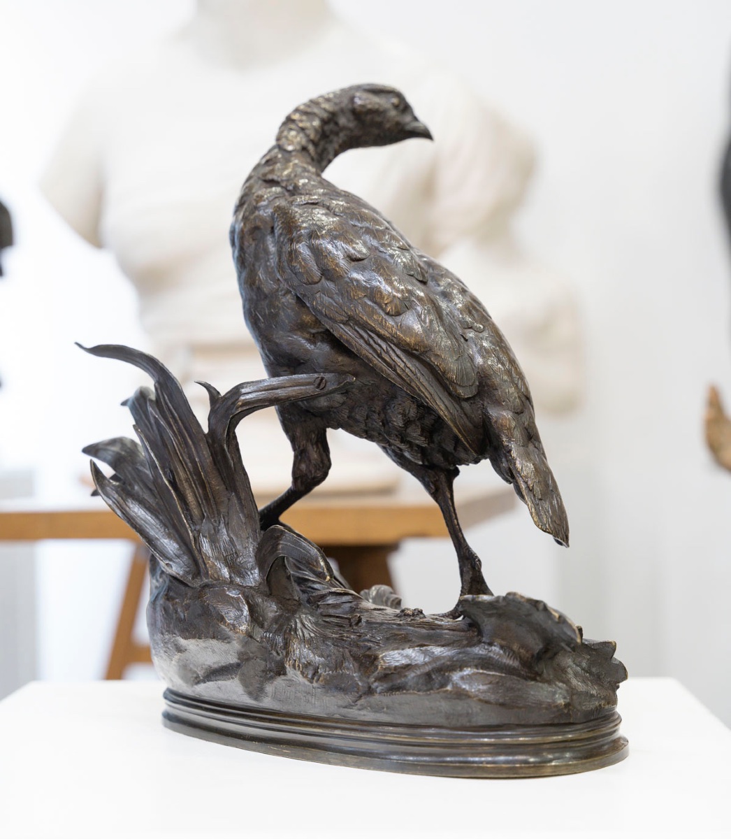 Sculpture - The Pheasant Hen , Jules Moigniez (1835–1894) - Bronze-photo-2