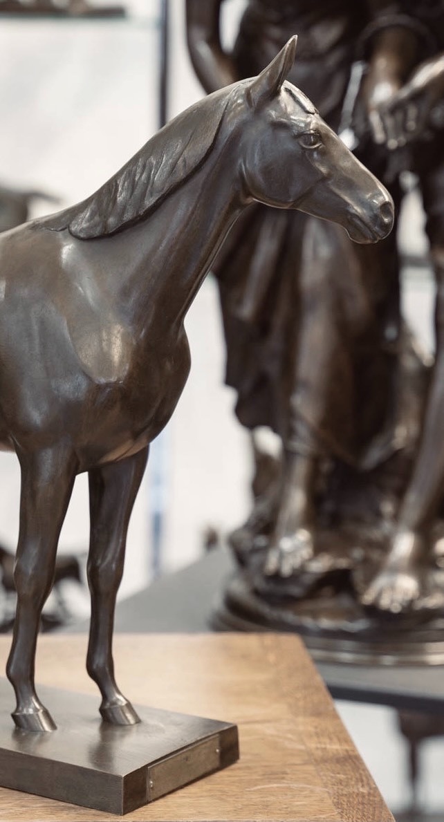 SCULPTURE - PORTRAIT DU CHEVAL "HONDURAS" , Wilhelm Krieger (1877-1945) - BRONZE-photo-3