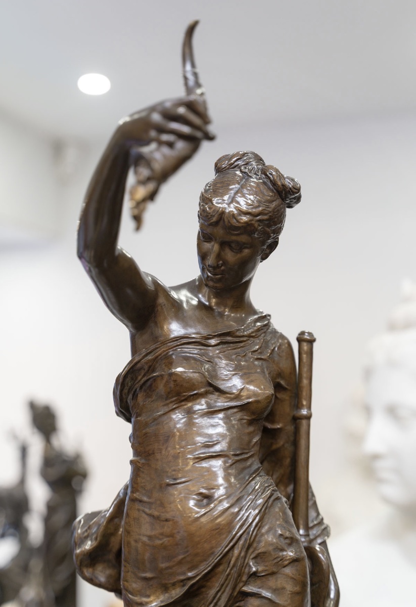 Sculpture - The Fortune , Augustin- Jean Moreau - Vauthier (1831-1893) Bronze -photo-3