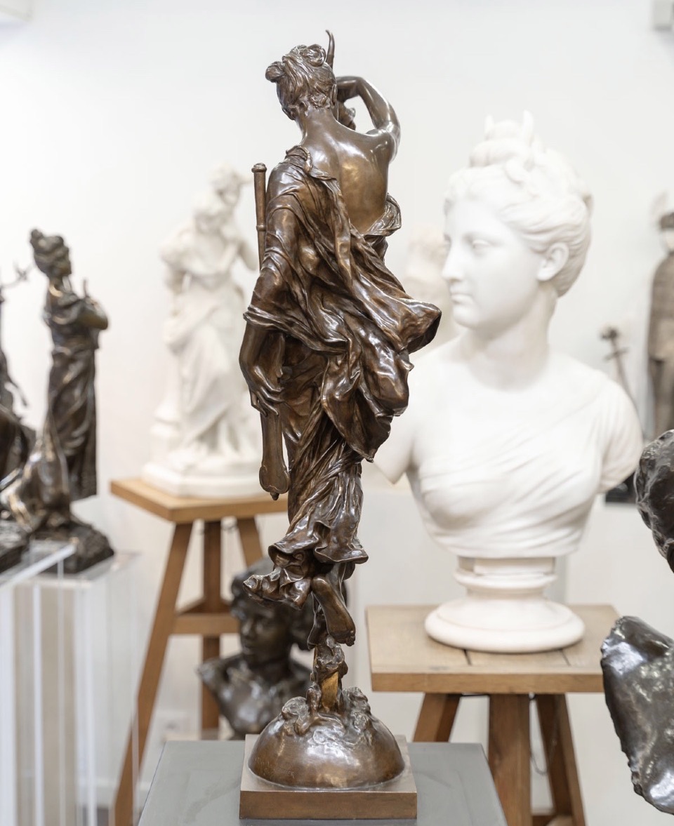 Sculpture - The Fortune , Augustin- Jean Moreau - Vauthier (1831-1893) Bronze -photo-2