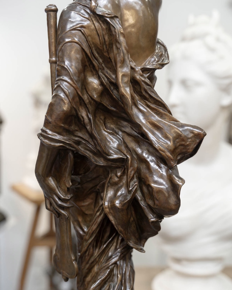 Sculpture - The Fortune , Augustin- Jean Moreau - Vauthier (1831-1893) Bronze -photo-5