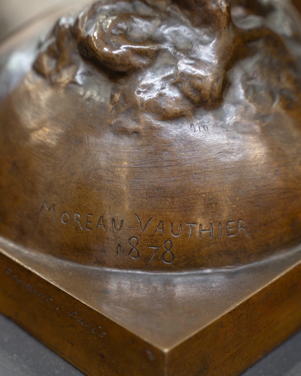 Sculpture - The Fortune , Augustin- Jean Moreau - Vauthier (1831-1893) Bronze -photo-7