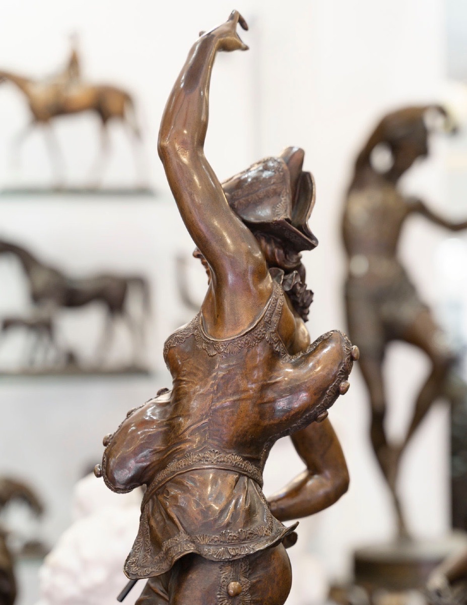 Sculpture - Arlequina , Henri Emile Allouard (1844–1929) - Bronze-photo-2