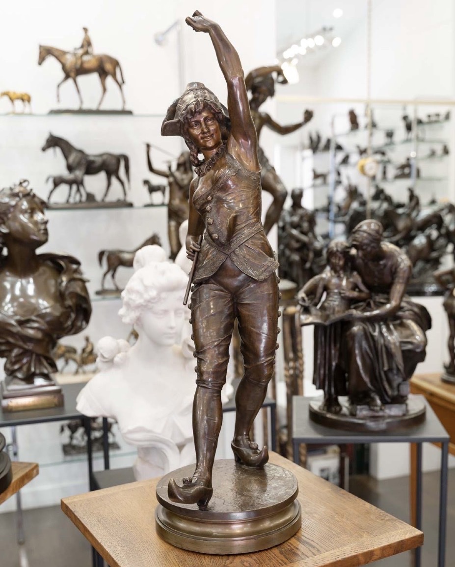 Sculpture - Arlequina , Henri Emile Allouard (1844–1929) - Bronze