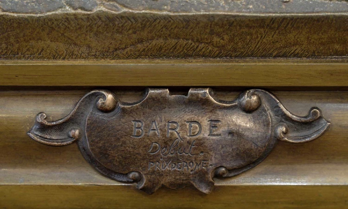 SCULPTURE - LE BARDE , JEAN-DIDIER DEBUT (1824-1893) - BRONZE-photo-5
